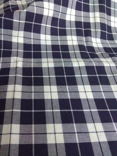 Cotton White Indigo Checks Fabric For Garments At Rs 155 Meter In