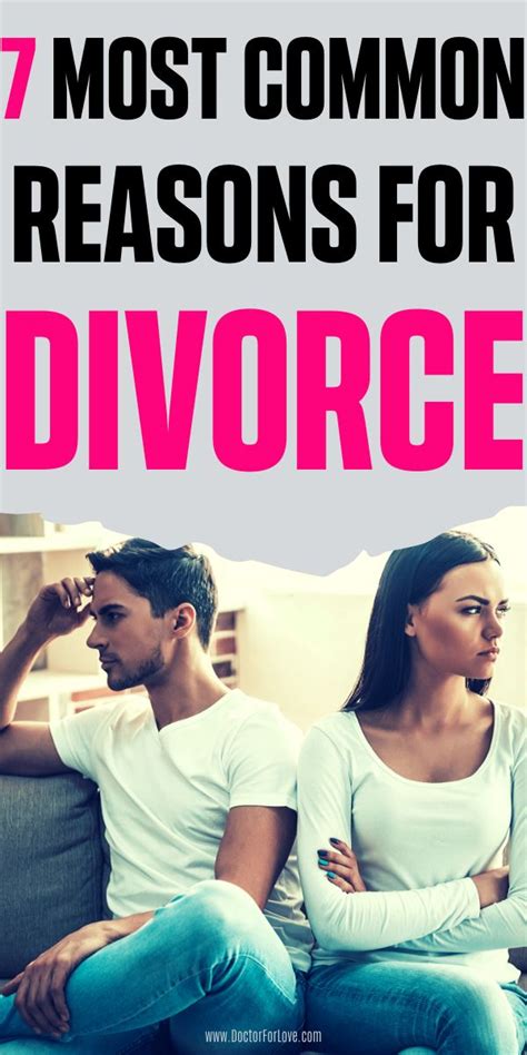 7 Top Reasons For Divorce Reasons For Divorce Marriage Struggles