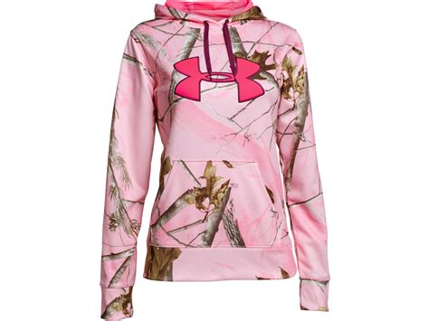 Under Armour Women S Ua Camo Big Logo Hoodie Polyester Realtree Pink