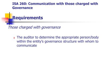 Ppt Communication With Those Charged With Governance Powerpoint