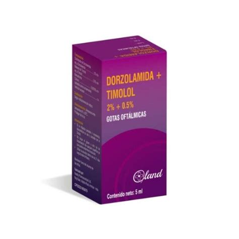 Dorzolamida Timolol 0 5 Solución Oftálmica 5ml Land Farmadon La