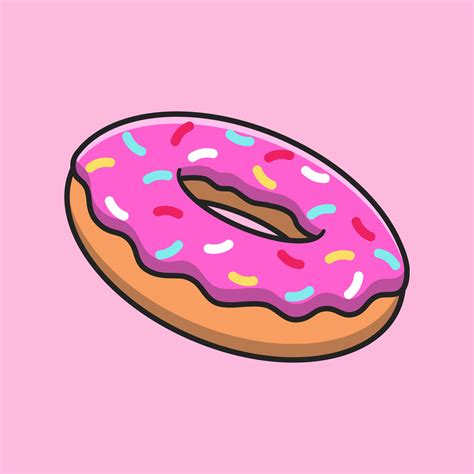 Floating Doughnut Cartoon Vector Icon Illustration 5421135 Vector Art At Vecteezy