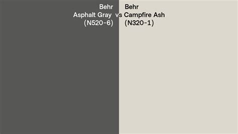 Behr Asphalt Gray Vs Campfire Ash Side By Side Comparison