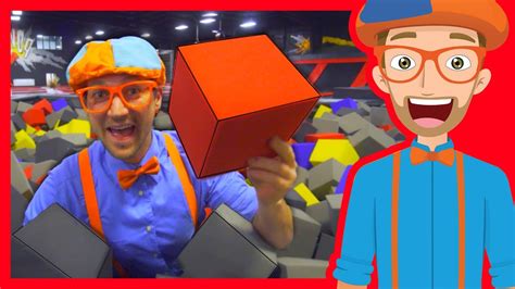 The Trampoline Park With Blippi Learn Colors And More Youtube