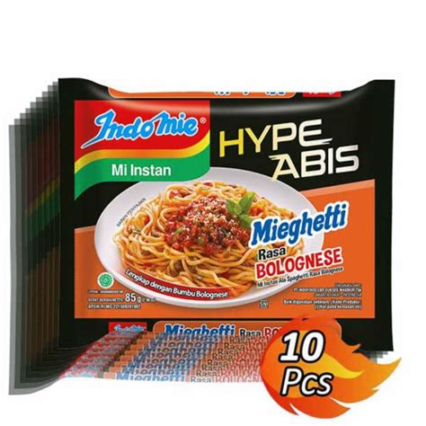 Jual INDOMIE HYPE ABIS MIEGHETTI BOLOGNESE ISI 10 PCS Shopee Indonesia