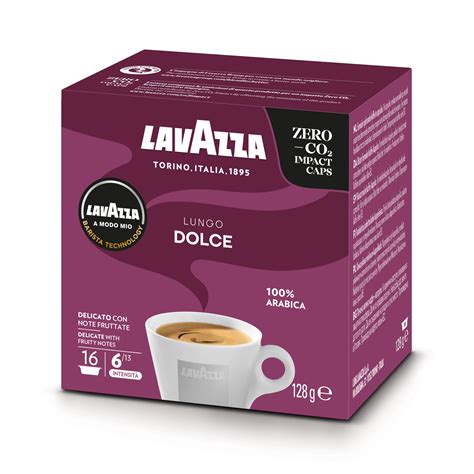 Lavazza Modo Mio Lungo Dolce Kafijas Kapsulas 16 Gab Kafo