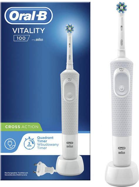 Elektrický zubní kartáček Oral B Vitality 100 CROSS Action Bílý