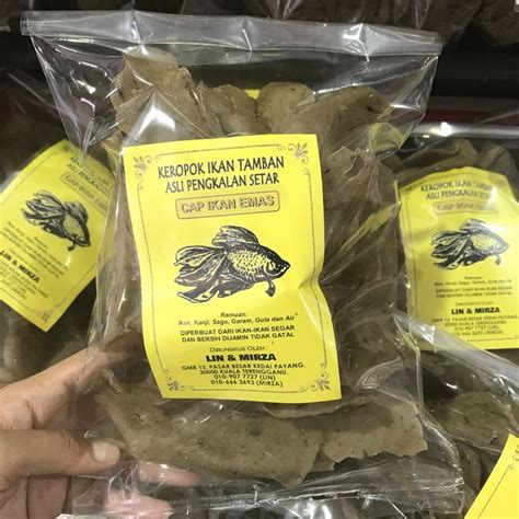 100g Keropok Ikan Tamban Asli Pengkalan Setar Cap Ikan Emas Shopee