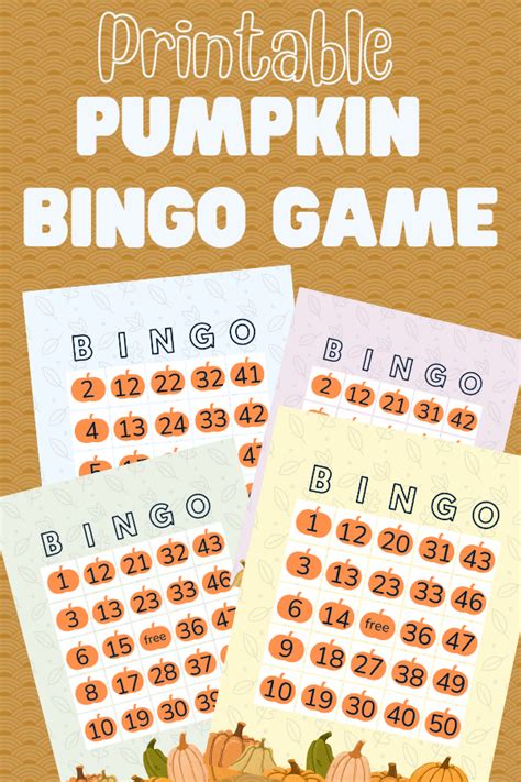 Pumpkin Bingo Free Printable Game Artofit