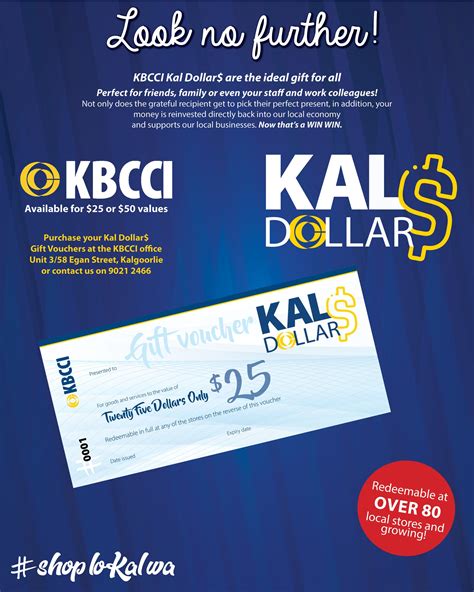 KBCCI - 🤩 KAL DOLLAR$ VOUCHERS 🤩 Looking to get a present for that