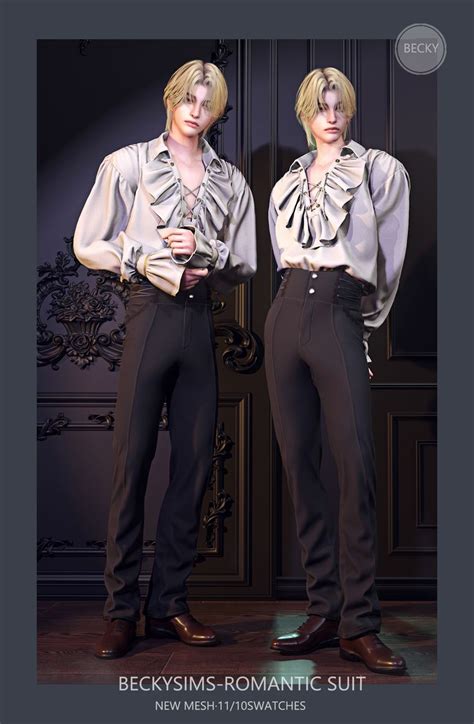 BECKYSIMS ROMANTIC SUIT BeckySims Sims 4 Male Clothes Sims Sims 4