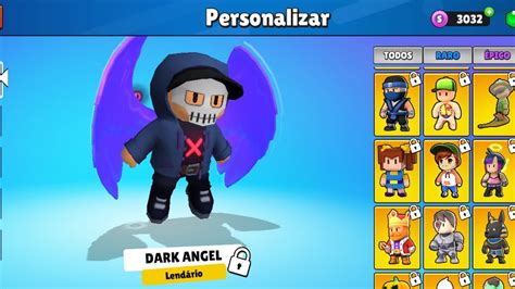 Chegou A Nova Skin Do Dark Angel No Stumble Guys Youtube