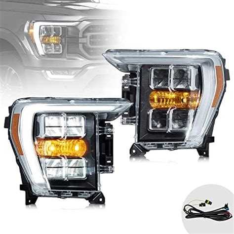 Amazon VLAND LED Dual Beam Projector Headlights For Ford F150 XL