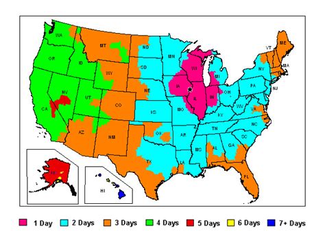 Fedex Zones Map Usa