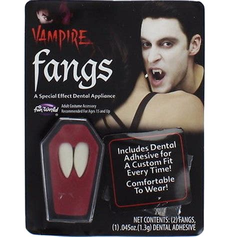 Halloween Fancy Dress Accessories - Vampire Dracula Fangs With Dental ...