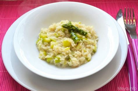 risotto agli asparagi ricetta  misya