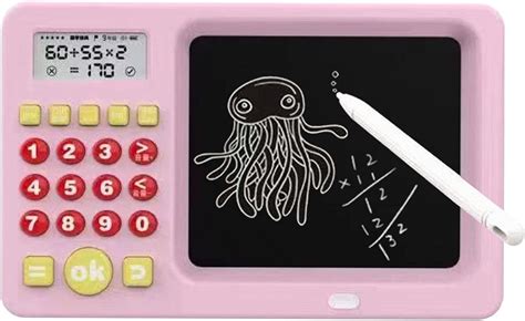 Calculadora bloco de escrita LCD Crianças Montessori Matemática