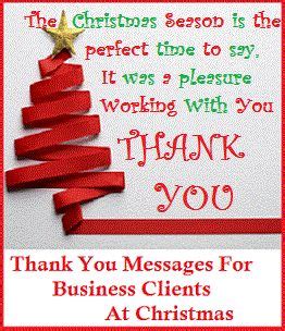 Thank You Messages For Business Clients At Christmas