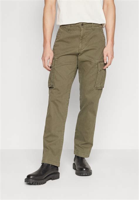 Gap Essential Straight Fit Cargo Trousers Black Moss Black Uk