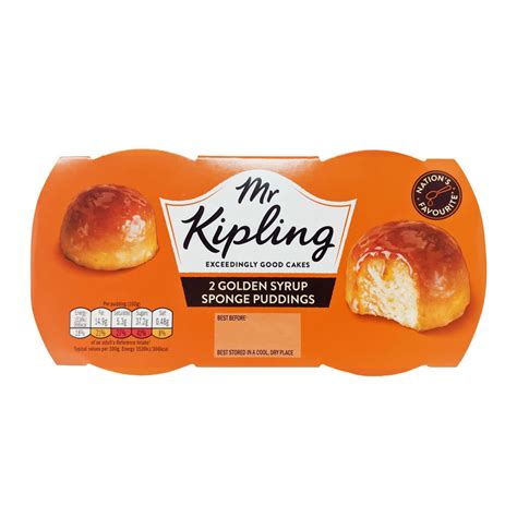 Mr Kipling 2 Golden Syrup Sponge Puddings British Isles