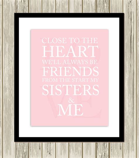 Sisters sisters wall art sisters quotes girls quotes wall | Etsy