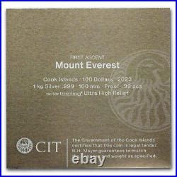 Cook Islands Kilo Silver Proof Mt Everest First Ascent Sku