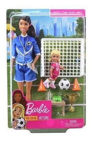 Boneca Barbie Playset Jogadora De Futebol Da Mattel Morena Bonecas