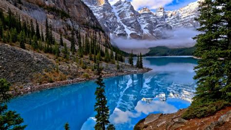 Lake Moraine Winter Banff - 4200x2400 Wallpaper - teahub.io