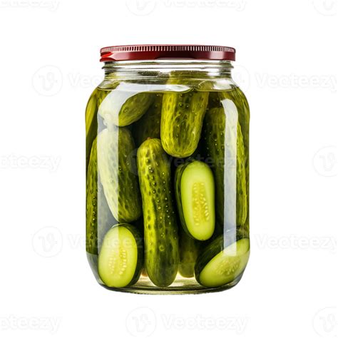 Ai Generated Jar Of Pickles On Transparent Background Png Image