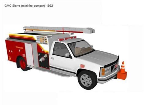 Gmc Sierra Mini Fire Pumper 1992 3d Model 68701 Model Copy