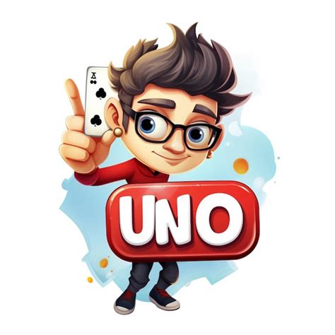 Premium AI Image | Uno 2d cartoon illustraton on white background high quality