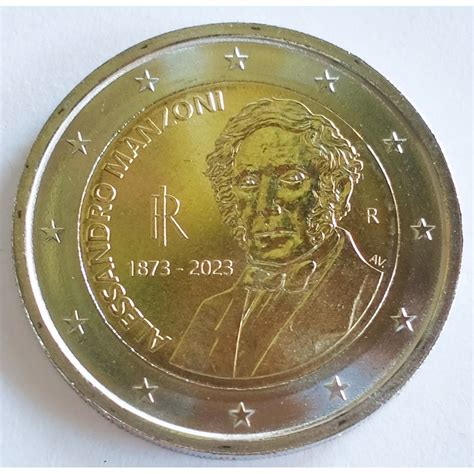 Moneda De 2 Italia Alessandro Manzoni 2023