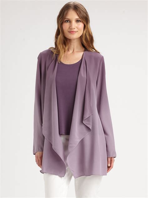 Lyst Eileen Fisher Silk Ombre Jacket