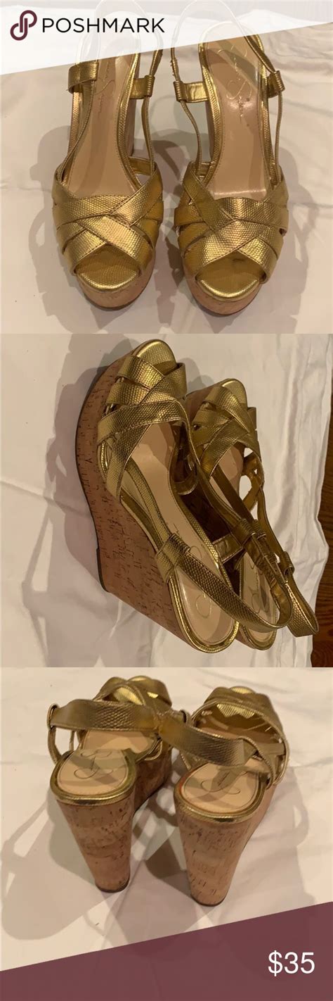 Jessica Simpson Gold Platform Sandler Gold Platforms Platform Sandals Jessica Simpson Shoes