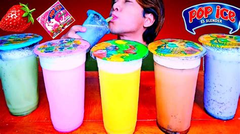 MUKBANG MINUMAN SEGAR DINGIN POP ICE ASMR DRINK ASMR MINUMAN YouTube