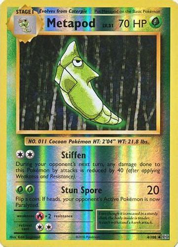 Pokemon Card Xy Evolutions Metapod Reverse Holo Foil