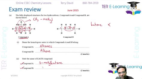 Csec Chemistry Organic Chemistry Past Paper Questions Youtube