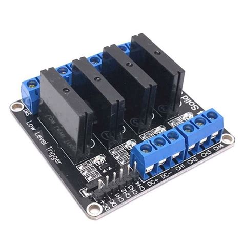 5V 4 Channel Solid State Relay Module พรอมฟวสตวตานทานทรกเกอร