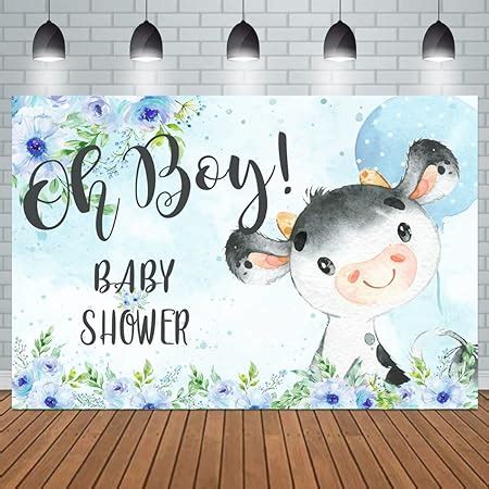 Amazon AIBIIN 7x5ft Holy Cow Baby Shower Backdrop For Boy We Are