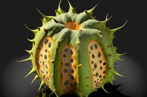 Premium Photo | Cucumis metuliferus is a rare fruit african horned ...