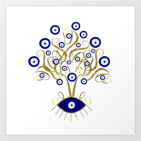 Evil Eye Tree Painting