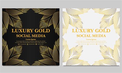 Elegante Goldene Blumen Social Media Vorlage Geeignet F R Social Media