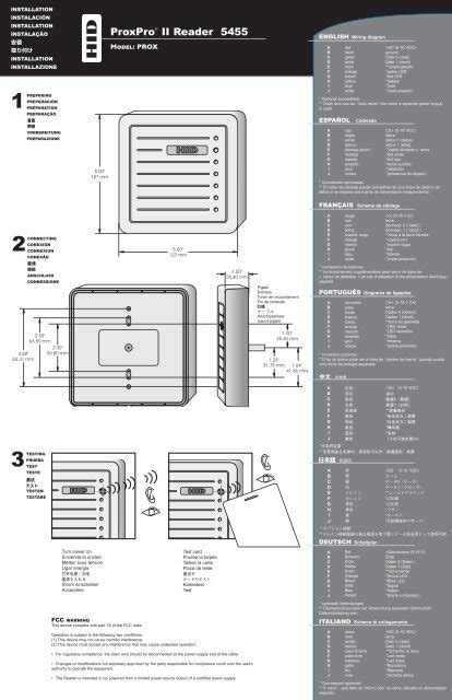 Proxpro Ii Reader Installation Guide Hid Global