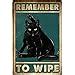 Amazon Bestylez Remember To Wipe Funny Black Cat Poster Vintage