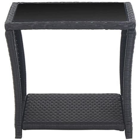 3 Tlg Bistro Set Mit Auflagen Poly Rattan Schwarz VidaXL