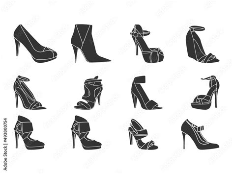 High Heels Vector Red High Heel Women Shoes Vector Silhouette Drawing Of High Heel Shoe Vector