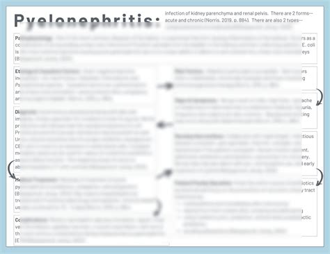 Pyelonephritis Concept Map Etsy