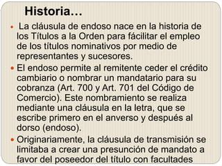 EL ENDOSO COMERCIAL 3 1 Ley Del CODIGO DE COMERCIOppt PPT