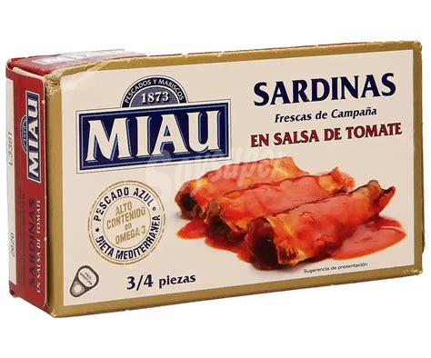 Miau Sardinas En Salsa De Tomate Lata De 125 G