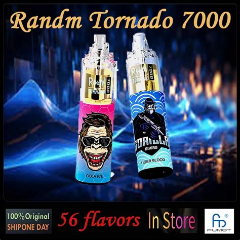 Vaperandm Original Randm Tornado 7000 Puffs Descartáveis Vape Puffs 7k